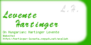 levente hartinger business card